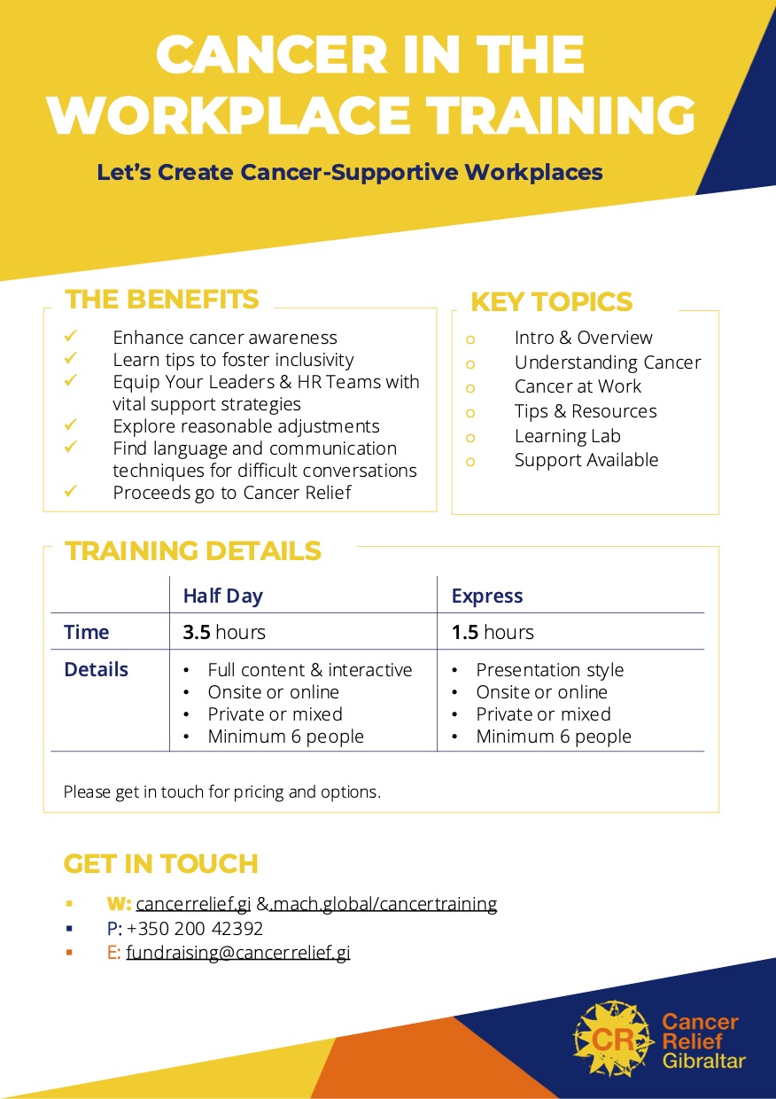 FLYER_CR_CancerInTheWorkplaceTraining